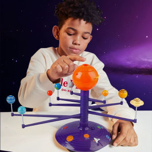 Science can solar system model Children explore space celestial planets projector STEAM toys
