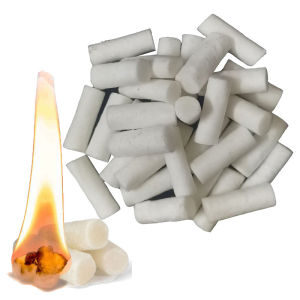 30pcs Waterproof Mini Fire Starter Cotton Stick Outdoor Fire-making Tools Natural Firestarting Camping Hiking Emergency Survival