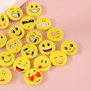 4pcs mini smiley eraser school supplies cute Emoji smiley face eraser student correction tape
