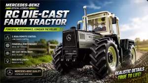 1/24 Alloy RC Tractor Mb-Trac 1000 2.4G Simulation Farm Vehicle 10 Channel Automatic Demonstration Electric Toy Birthday Gift