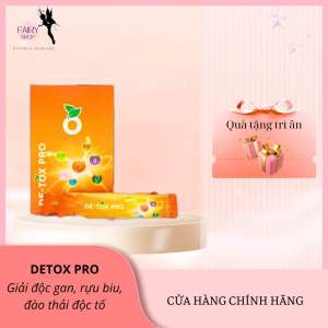 Gel đào thải độc tố DETOX PRO giải rựu bia phục hồi năng lượng hộp 10 gói