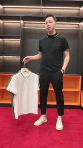 MR Baju Kolar Lelaki Tshirt Plain Polo Shirt Men Comfy Fabric Polo Shirt for Man Stripe Collar Oversize Lapel Short Sleeve Polo Shirt 5 Color Basic 5006