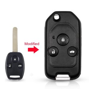 KEYYOU For Honda Accord Civic CRV Pilot 2007 2008 2009 2010 2011 2012 2013 Remote 2/3/4 Button Folding New Modified Car Key