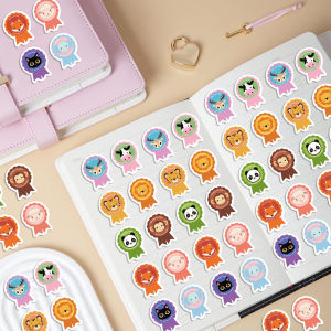 500pcs/roll Cartoon Cute Animal Badge Stickers for School Reward Stickers Encouragement Sticker For Student Teacher