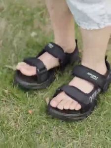 Velcro Kids Sandals Korean Breathable Kids Sandals for Boys 5-12 Years Old Kids