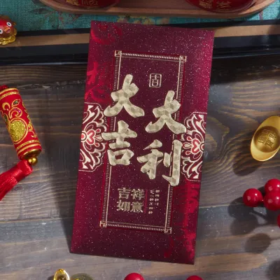 Gold Flakes Matt Envelope Red Packet