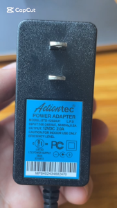 Nguồn DC Actiontec 12V 2A đầu cắm 5.5×2.1/2.5mm có đèn báo dùng cho Camera | C01