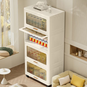 ตู้เก็บของแบบฝาพับตู้เก็บของใช้ในบ้านตู้เก็บของเล่นในห้องนั่งเล่นชั้นวางขนมหลายชั้นชั้นชั้นเก็บของในห้องครัวแบบตั้งพื้น