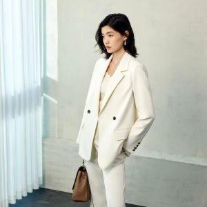 Áo Blazer Nữ Ngắn Dành Cho Công Sở và Thường Ngày Màu Trắng