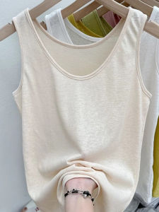 Áo Ba Lỗ Cotton Mùa Hè Cho Nữ Dáng Rộng Không Tay Mỏng Che Da Thịt Mặc Ngoài Quần Áo Thường Ngày Màu Trơn Cotton Nguyên Chất