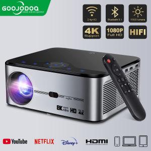 GOOJODOQ Wifi 8k Projector Full HD 1080p 15500 LM Proyector Large Screen LED Bluetooth Projectors Supports Android iOS Syncing Smartphone Screen Home Theater Projector Goojodoq Hy320 H320 - Lazada