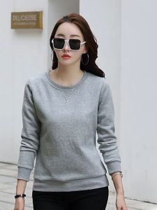 🇹🇭พร้อมส่งในไทย🇹🇭 เสื้อสเวตเตอร์แขนยาว แบบลำลอง สีพื้น ผู้หญิง ขนาด M-5XL