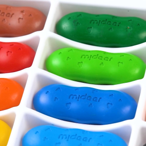 Bút Sáp Màu Hữu Cơ Dễ Tẩy Rửa - Hình Hạt Đậu Cho Bé Nhỏ Dễ Cầm Tô Màu - Mideer Pease Crayons