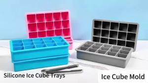15 Grid Big Ice Cube Molds Food Grade Silicone Square Ice Tray Mold Reusable Durable Ice Cube Tray Ice Maker Silicone Ice Mould