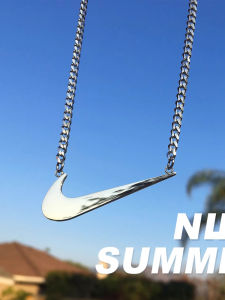 Titanium Steel Ins Trendy Brand Hook Necklace for Men and Women European American Street Hip Hop Pendant Couple Accessories