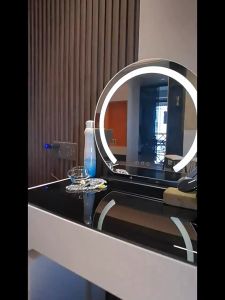 Premium Elegant LED Makeup Mirror with Adjustable Brightness Modern Vanity Mirror for Bedroom Elegant Home Decor
