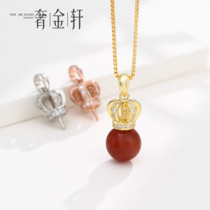 925 Sterling Silver Pearl Crown 18K Gold Filled Pendant Clasps DIY Fashion Jewelry Accessories Freshly Released Exclusive Design