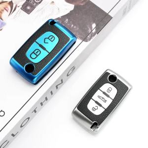 Shell Fob Holder For Citroen Xsara C2 C3 C4 C5 C6 C8 For Peugeot 107 206 207 307 308 406 TPU Car Key Case Cover Protector Bag