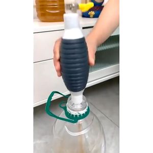 Universal Car Manual Fuel Pump Siphon Hand Fluid Pump Portable Manual Car Fuel Transfer Pump Car Emergency Oil Pumping Tool with Clamp Gas Petrol Diesel Oil Sucker Hand Pump