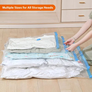 Vacuum Storage Bags With Valve Folding Compressed Space Saving Clothes Storage Big Size For Towel Cloth Blanket