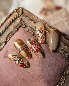 Kuku Palsu Nail Art Mozaik