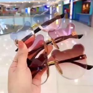 BI Kacamata hitam Anak New Trend/Fashion Anak Terbaru NO frame Titanium kacamata Telinga beruang High Quality Import Kacamata Fashion G016