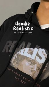 Hoodie Realistic Sweater Pria Fleece Size M - XXL