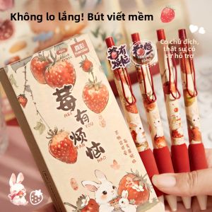 MONLEYTA | Bút chì tròn lăn mực nước khô nhanh màu đen phong cách INS dành cho học sinh tiểu học và trung học Bút chì chữ ký đẹp mắt dành cho nữ