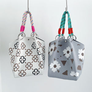 New Handbag Knitted Bucket Bag Street Style Summer Travel Mobile Phone Bag Cute Small Niche Korean Version Fashionable Womens Bag