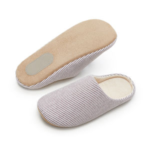 MONLEYTA | Dép đi trong nhà mùa thu đông cotton lanh mềm đế bằng ấm áp thoải mái cho nam và nữ đi trong nhà phòng khách văn phòng