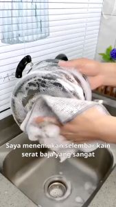 Kain Lap Dapur Kawat Bentuk Petak Halus Pembersih Panci dan Piring Kain Lap Cuci Piring Kawat Serbaguna