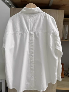 เสื้อเชิ้ตแขนยาวผ้าฝ้ายแท้บางระบายอากาศได้ดีสำหรับฤดูร้อน เสื้อคลุมกันแดดแบบคาร์ดิแกนสำหรับผู้หญิง ทรงหลวม สไตล์เกาหลี