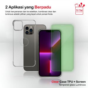 YITAI - Case + Tempered Glass Luminous Full Layar For Iphone 13 Pro Max, Iphone 12 Pro Max, Iphone 12 12 Pro