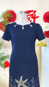 Đầm thiết kế sang trọng chất liệu vải dệt cao cấp DD4L0959 Thời trang Thiều Hoa