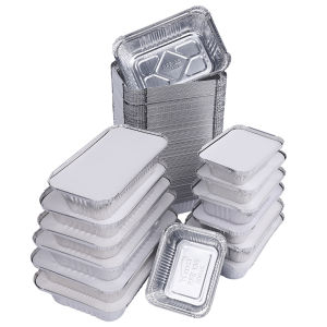 Hộp Đựng Thực Phẩm Bằng Giấy Bạc Hình Chữ Nhật Dùng Một Lần Hộp Đựng Thức Ăn Dùng Tại Nhà Có Thể Sưởi Ấm Không Có Nắp