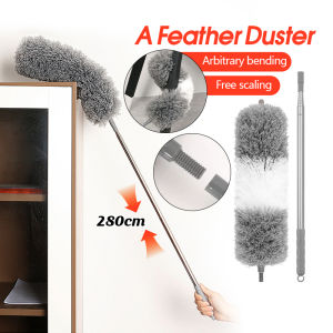 ไม้กวาดหยากไย่ 280CM ไม้ปัดฝุ่น ไม้ปัดขนไก่ ปรับยืดได้ ไม้ปัดฝุ่น ไม้ปัดฝุ่นไมโครไฟเบอร์ อเนกประสงค์ ซักได้