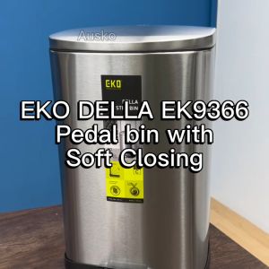 EKO Dustbin | DELLA | EK9366 | 20L | Multiple Sizes | Step Pedal Bin | Soft Closing | Kitchen Bin | Office Bin