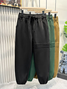 กางเกงลำลองชายทรงหลวมสไตล์อเมริกัน กางเกงขายาวทรงหลวม 3 แถบ กางเกงขายาวทรงหลวม 9 ชิ้น ทรงหลวม สไตล์ฤดูใบไม้ร่วง