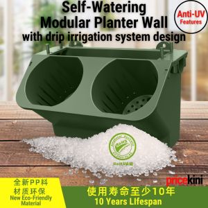Self Watering Wall Plant Pot 10 Year Vertical Garden Pot Pasu Bunga Dinding Balcony Indoor Wall Fence Wall Greening Pots  PriceKini