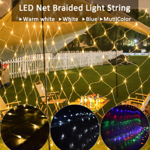 LED Net Lighting String Warm White Blue Multicolor Outdoor 220V 110V Christmas Garden Holiday Home Decor Wedding Party Fairy