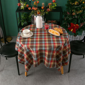 DIHUANTUO | British Nordic Style Linen Checked Tablecloth
