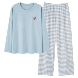 Bộ đồ ngủ nữ MiiOW vải cotton cổ tròn tay dài – xuân thu