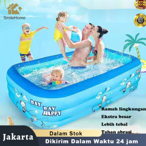 [Hadiah pompa] KOLAM RENANG ANAK PETAK PERSEGI PANJANG KARET BAHAN TEBAL UKURAN BESAR TINGGI Swimming Pool Karakter Kolam Berenang Karet Plastik