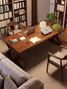 OYIla | Long Solid Wood Study Table Dual-Person