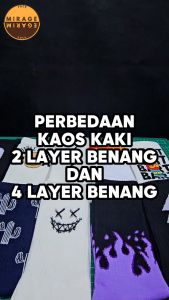 Kaos Kaki Motif Pattern Tribal (4LAYER BENANG) No. T5