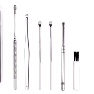 Bộ Dụng Cụ Lấy Ráy Tai 7 Món Kim Loại Đa Năng Tại Nhà Thiết Kế Nhỏ Gọn Có Hộp Đựng Dễ Dàng Mang Đi Dụng Cụ Không Thể Thiếu Trong Mọi Gia Đình