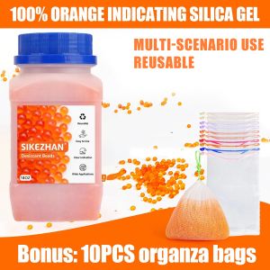 Blue/Orange Indicating Silica Gel Desiccant Beads,Reusable Moisture Absorber for Storage,Closets,Electronics,3D Printer Filament