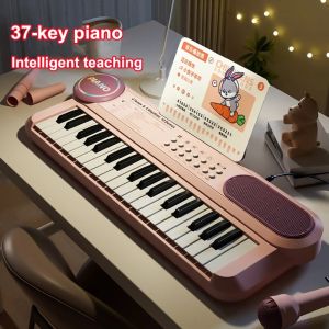 37 Keys Electronic Piano Keyboard with Microphone Childrens Multifunctional Musical Instrument Organ Kids Early Educational Toy