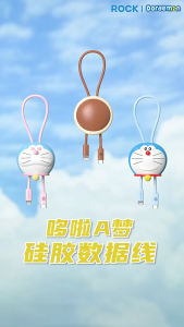 ROCK RCB0869 Doraemon PD Cable Fast Charging Type-C to Type-C 100W Fast Charge & Sync (Combo Pack)