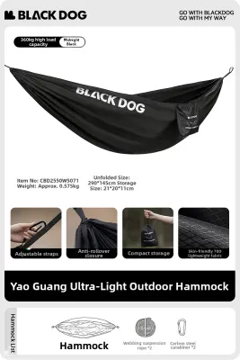 BLACK DOG | Outdoor Anti-tipping Durable Hammock